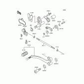 Схема узла: Переключатель передач для Kawasaki KLE500