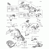Схема вузла: Chassis Electrical Equipment(1/2) для Kawasaki ZX1000 Ninja 1000 ABS