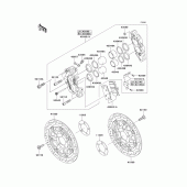 Схема вузла: Переднє гальмо для Kawasaki ZX600 ZZ-R600