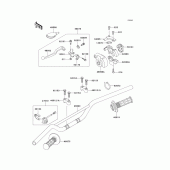 Схема вузла: Кермо & Пульт управління кермовим для Kawasaki KX85 KX85-II