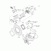 Схема узла: Задний тормоз для Kawasaki ZX1400 Ninja ZX-14R ABS