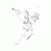 Схема вузла: Бічна підніжка для Kawasaki KLX125 D-Tracker