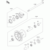 Схема вузла: Ступиця переднього колеса для Kawasaki KLE500