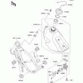 Схема узла: Топливный бак для Kawasaki KX85 KX85