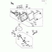 Схема вузла: Задній ліхтар (Стоп-сигнал) для Kawasaki ZX600 Ninja 600R