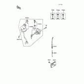 Схема узла: Ignition switch(kl250-d8/d9) для Kawasaki KL250 KLR250