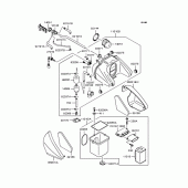 Схема узла: Воздушный фильтр для Kawasaki ZR400 Zephyr X