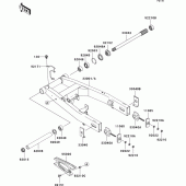 Схема вузла: Задній важіль (маятник) для Kawasaki ZR750 Z750 ABS