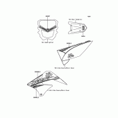 Схема узла: Наклейки для Kawasaki KLX150 KLX150L