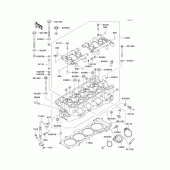 Схема узла: Головка цилиндра для Kawasaki ZX750 Ninja ZX-7R