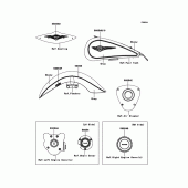 Схема узла: Decals(Ebony/Gray) для Kawasaki VN1700 VN1700 Classic Tourer ABS