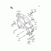 Схема узла: Крепление двигателя для Kawasaki ZX400 ZZR400