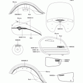 Схема вузла: Decals(ebony/red)(vn1500-l3h) для Kawasaki VN1500 VN1500 Classic Tourer Fi