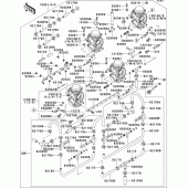Схема вузла: Карбюратор(1/4)(zx1100-d1) для Kawasaki ZX1100 ZZ-R1100