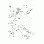 Схема вузла: Задній важіль (маятник) для Kawasaki KLZ1000 Versys 1000