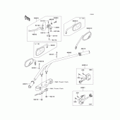 Схема вузла: Кермо & Пульт управління рульової для Kawasaki VN900 Vulcan 900 Custom