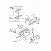 Схема вузла: Задній ліхтар (Стоп-сигнал) для Kawasaki EL250 Eliminator 250SE