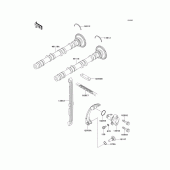 Схема узла: Распредвал & Цепь ГРМ & Натяжитель для Kawasaki ZX750 Ninja ZX-7R