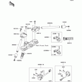 Схема вузла: Кермо & Пульт управління рульової для Kawasaki ZX1400 ZZR1400 ABS