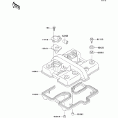 Схема узла: Клапанная крышка для Kawasaki ER500 ER-5