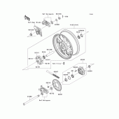 Схема вузла: Заднє колесо & Привідний ланцюг для Kawasaki ZX1400 Ninja ZX-14
