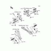 Схема узла: Подножки для Kawasaki ZX1200 Ninja ZX-12R