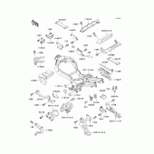 Схема вузла: Батарейний відсік(1/2) для Kawasaki ZX1100 Ninja ZX-11