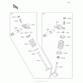 Схема узла: Клапан(ы) для Kawasaki KLX140 KLX140G