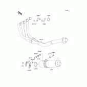 Схема вузла: Вихлопна система для Kawasaki ZX750 Ninja ZX-7R