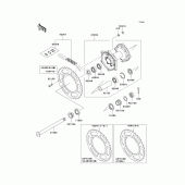 Схема узла: Ступица заднего колеса для Kawasaki KX450 KX450F