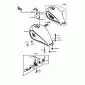 Схема вузла: Паливний бак для Kawasaki EN400 Vulcan 400