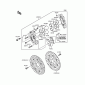 Схема вузла: Переднє гальмо для Kawasaki ZR400 Zephyr X