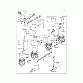 Схема вузла: Карбюратор(1/2) для Kawasaki ZR750 ZR-7