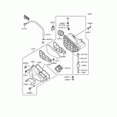 Схема вузла: Повітряний фільтр для Kawasaki BN125 Eliminator