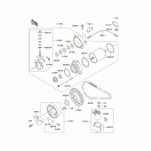 Схема вузла: Starter motor для Kawasaki EX500 GPZ500S