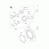 Схема вузла: Переднє гальмо для Kawasaki EL250 Eliminator 250