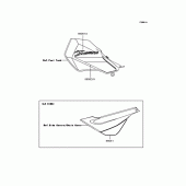 Схема вузла: Наклейки (Срібло/Зелений; KL250-G1) для Kawasaki KL250 KL250 Super Sherpa