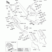 Схема вузла: Cowling lowers(1/2)(zx600-j2p) для Kawasaki ZX600 Ninja ZX-6R