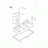 Схема вузла: Клапанна кришка для Kawasaki ZX600 Ninja ZX-6