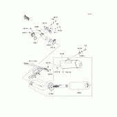Схема вузла: Вихлопна система для Kawasaki KX250/ KX252 KX250F