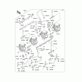 Схема вузла: Carburetor(1/2) для Kawasaki ZG1000 1000GTR