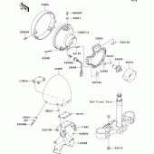Схема вузла: Headlight(s) для Kawasaki VN1600 VN1600 Mean Streak