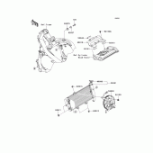 Схема вузла: Радіатор для Kawasaki EX650 Ninja 650 ABS