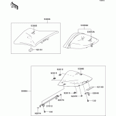 Схема узла: Сиденье для Kawasaki ZX600 Ninja ZX-6RR