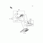 Схема вузла: Сидіння для Kawasaki ZR1000 Z1000