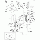 Схема узла: Радиатор для Kawasaki KX125