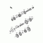 Схема вузла: Трансмісія для Kawasaki KX85 KX85-II