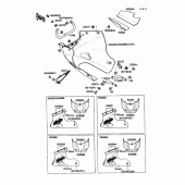 Схема узла: Нижний обтекатель для Kawasaki EX250 Ninja 250