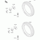 Схема узла: Шина для Kawasaki EX500 GPZ500S