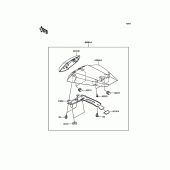 Схема вузла: Заглушка сидіння (Опція) для Kawasaki ZX1000 Ninja ZX-10R ABS